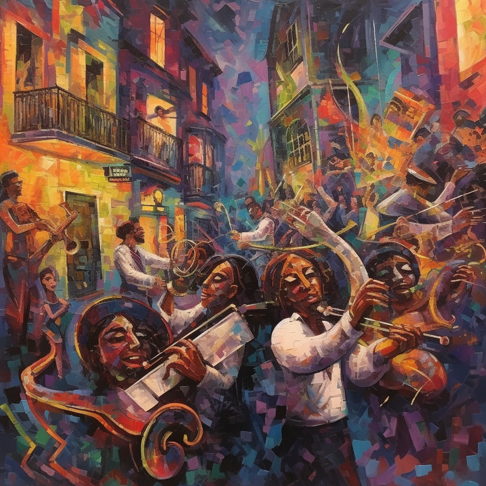New_Orleans_Mardi_Gras - 24in(H)*24in(L) Wall Art #1 of #16 collection print