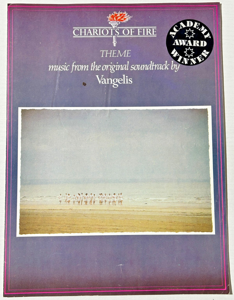 Vintage Sheet Music Chariots Of Fire Theme Soundtrack Vangelis 1981