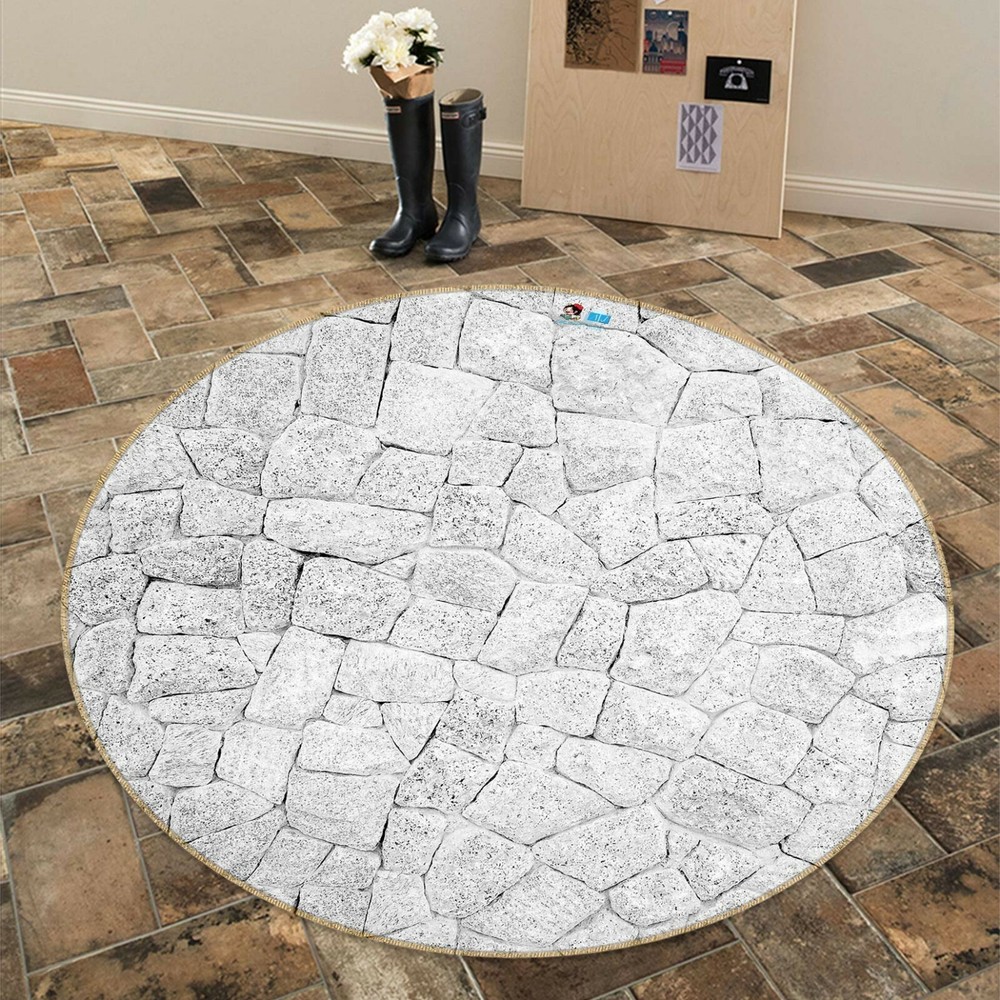 3D Stone Wall NAO3682 Game Rug Mat Elegant Photo Carpet Mat Fay