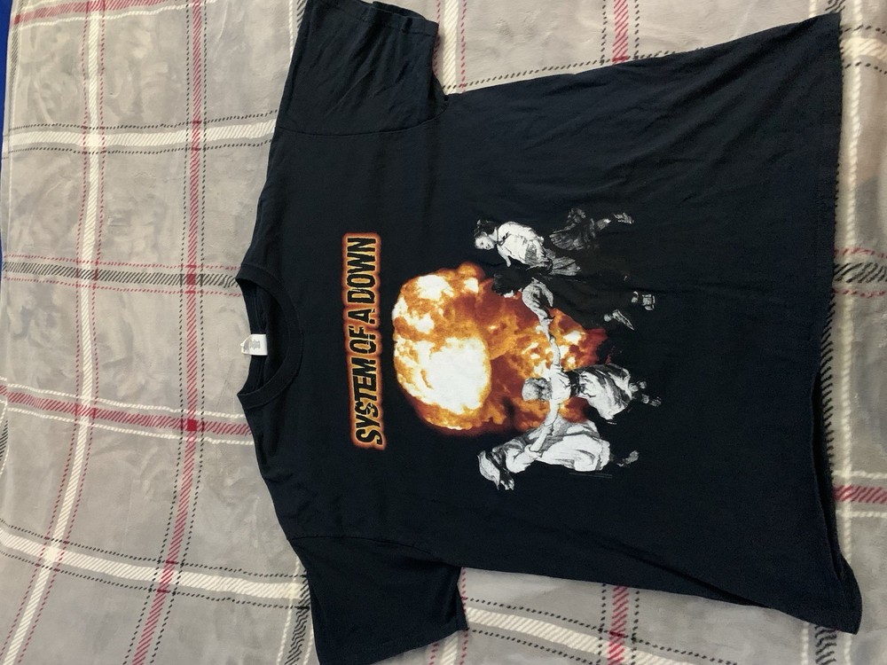 Mens Pre-Owned System Of A Down 2017 Europe Tour T-Shirt Black Size XL