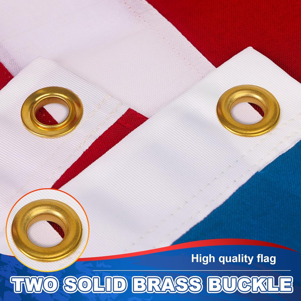 Super Tough 5x8 FT American Flag Outdoor Heavy Duty Canvas Cotton Fabric  