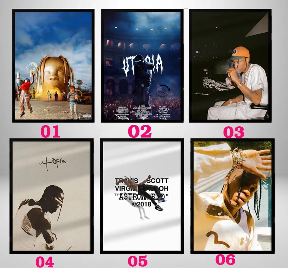 Travis Scott Album Cover Poster Bundle Wall Art Decor