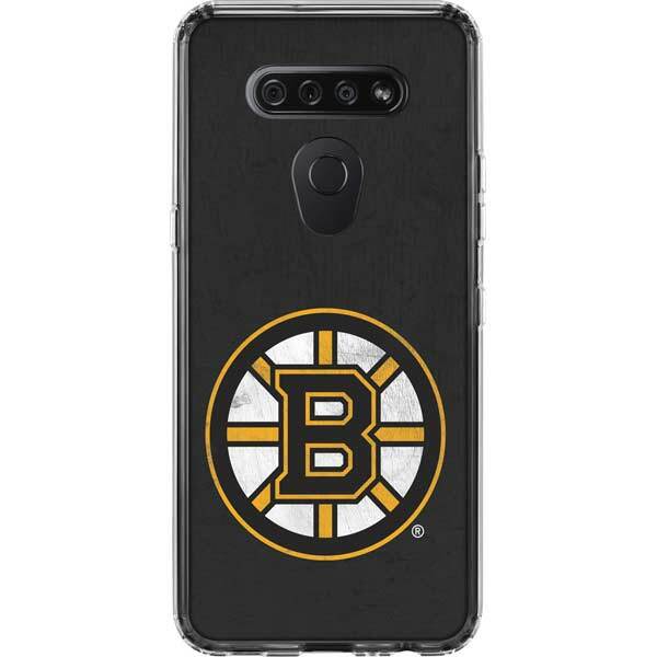 NHL Boston Bruins LG K51/Q51 Clear Case - Boston Bruins Distressed
