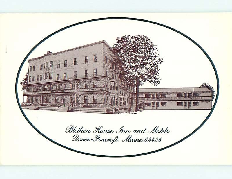 Unused Pre-1980 BLETHEN HOUSE INN MOTEL Dover-Foxcroft Maine ME 60k cards u0532