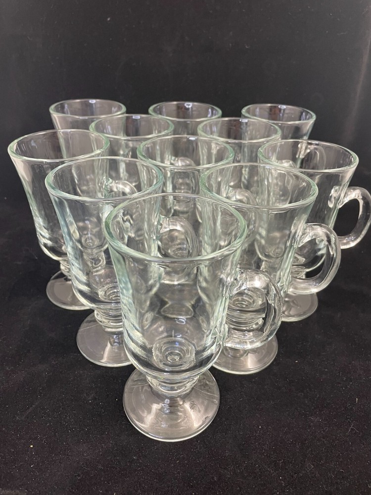 One Vintage Libbey Irish Coffee Mug Clear Pedestal 5.75