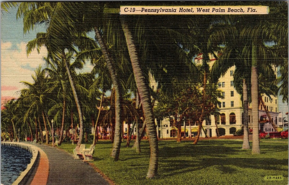 West Palm Beach FL-Florida, Pennsylvania Hotel, Vintage Postcard