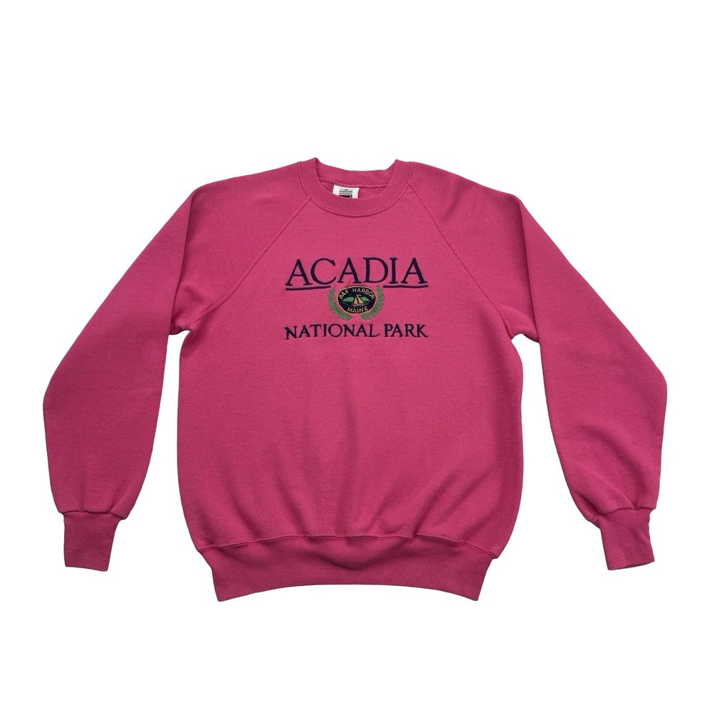 Vintage Acadia National Park Sweatshirt Womens Large L Pink Lee Pullover-image
