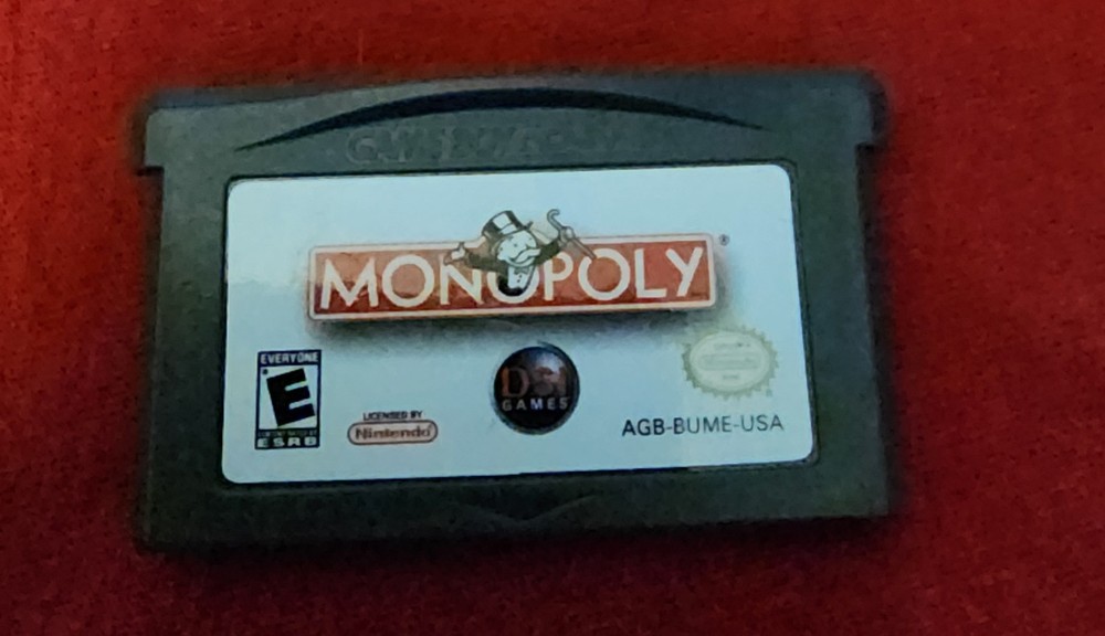 Monopoly Cartidge For Nintendo Game Boy Advance Sp