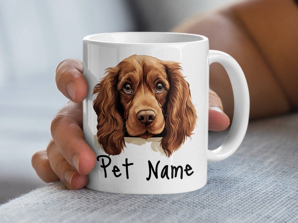 Custom Dog Mug Personalized Spaniel Coffee Cup Pet Lover Gift Animal Portrait Dr