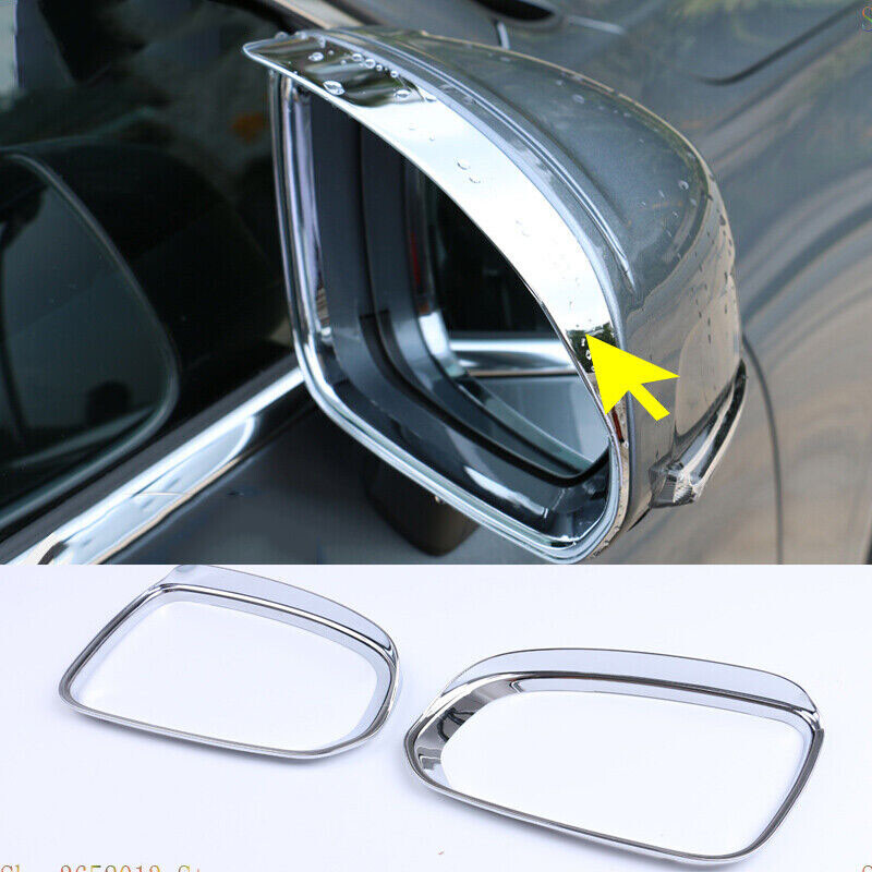 ABS Chrome Rearview Mirror Cover Trim For Volvo XC60 2018-2022-image