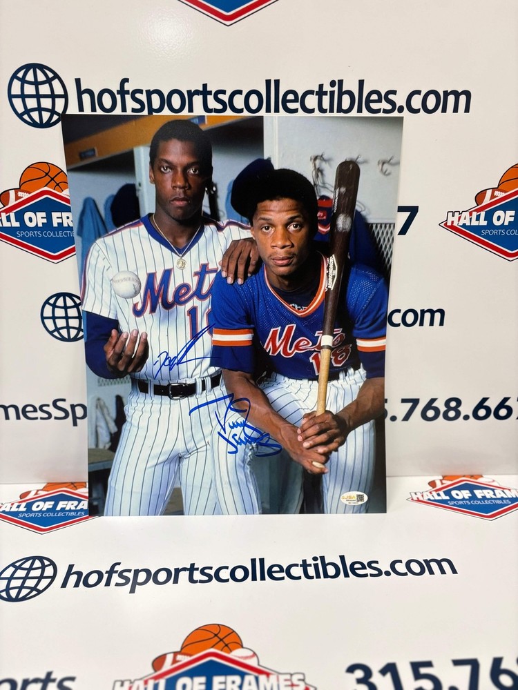 Dwight Gooden / Darryl Strawberry Signed Ny Mets 11X14 - Jsa Coa