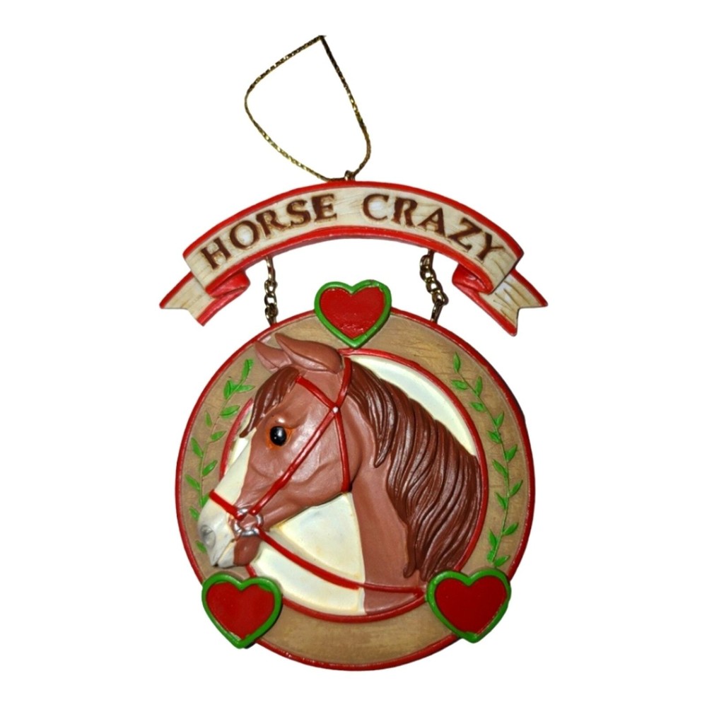 Horse Crazy Christmas Ornament or Craft Charm Accent-image