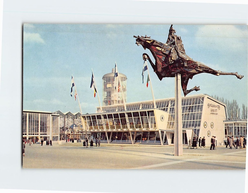 Postcard Esplanade Allegory of the 4 Aymon Children Brussels Belgium