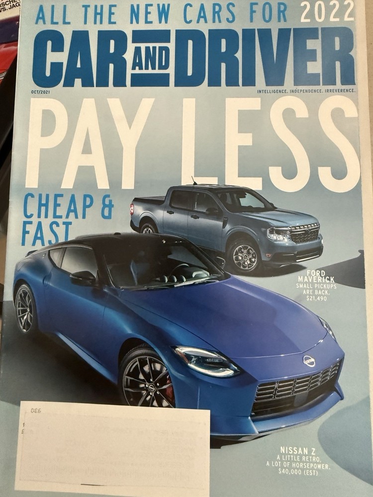 Car And Driver Magazine - October 2021 - Pay Less Cheap & Fast - New Cars 2022