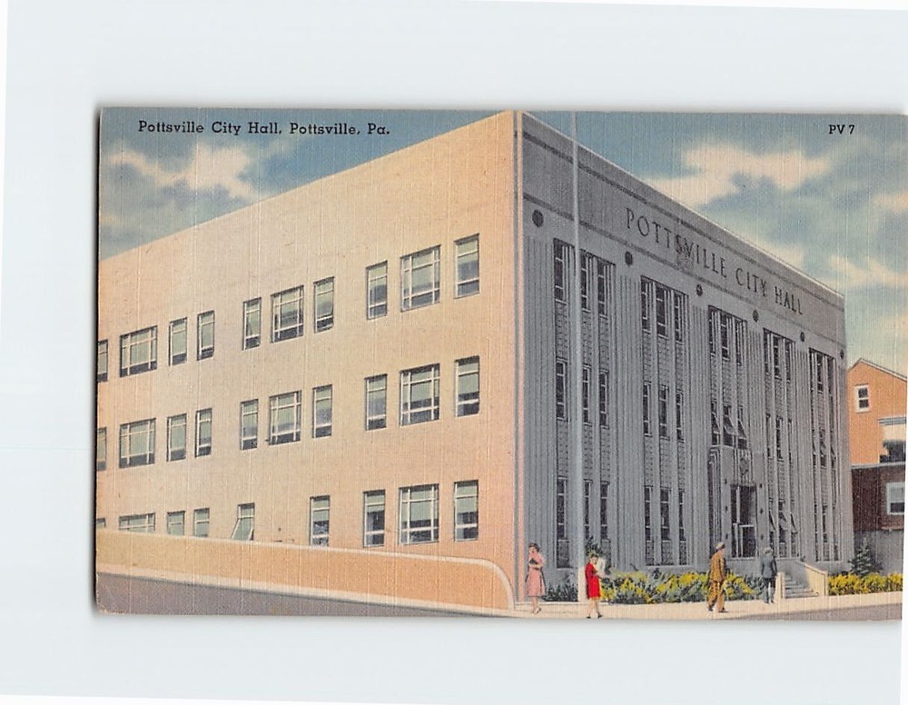 Postcard Pottsville City Hall Pottsville Pennsylvania USA