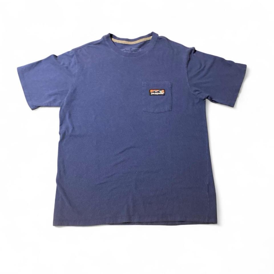 Blue Patagonia Regular Fit T-shirt with Pocket Size Small Men's Short Sleeve Tee