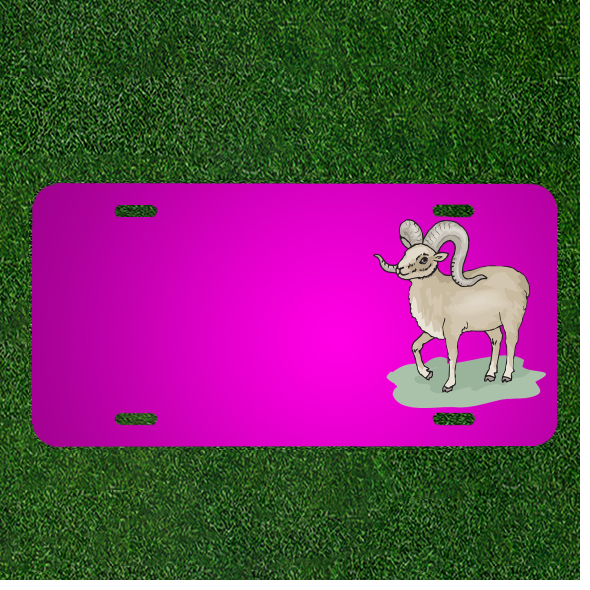 Custom Gray Sheep Car License Plate with Personalized Names Added