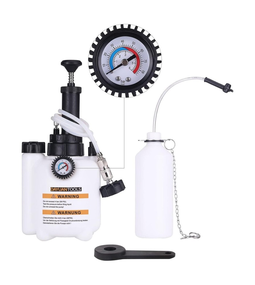 DAYUAN 3L Hand Brake Fluid Bleeder Bleeding One Man Tool Kit for Most Europea...