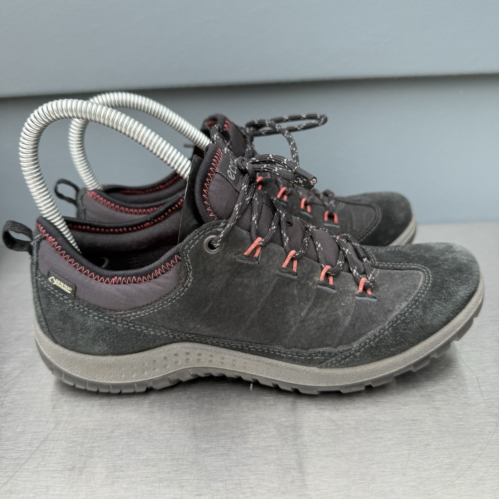 Ecco Aspina Hiker GTX Athletic Shoes EUR 36 US 5-5.5 Womens Black Yak Leather