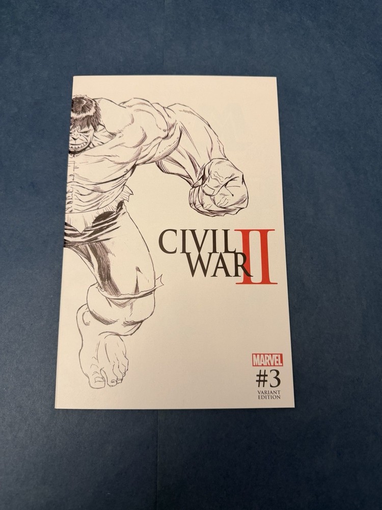 Marvel Civil War II #3 Variant Cover (Hulk Sketch)