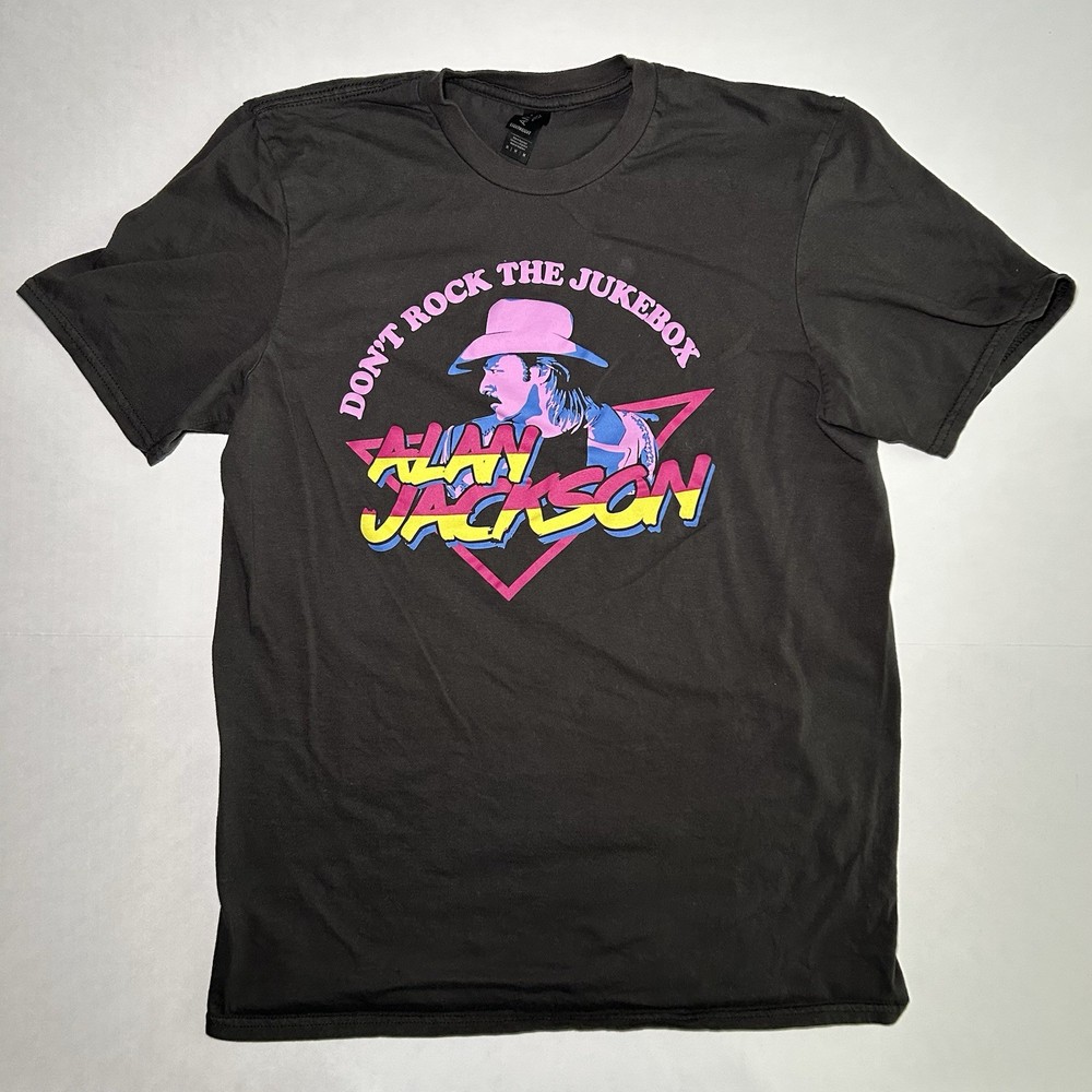 Alan Jackson Don’t Rock The Jukebox T Shirt Mens Medium Black Country Music Tee