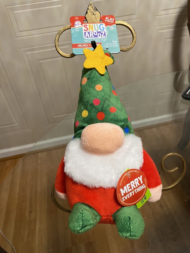 Dog Snug Arooz~Christmas/Holiday 11'' Holmes The Grome ~ Crinkle/Squeaky Toy