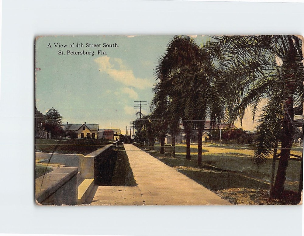 Postcard A View of 4th Street South St Petersburg Florida