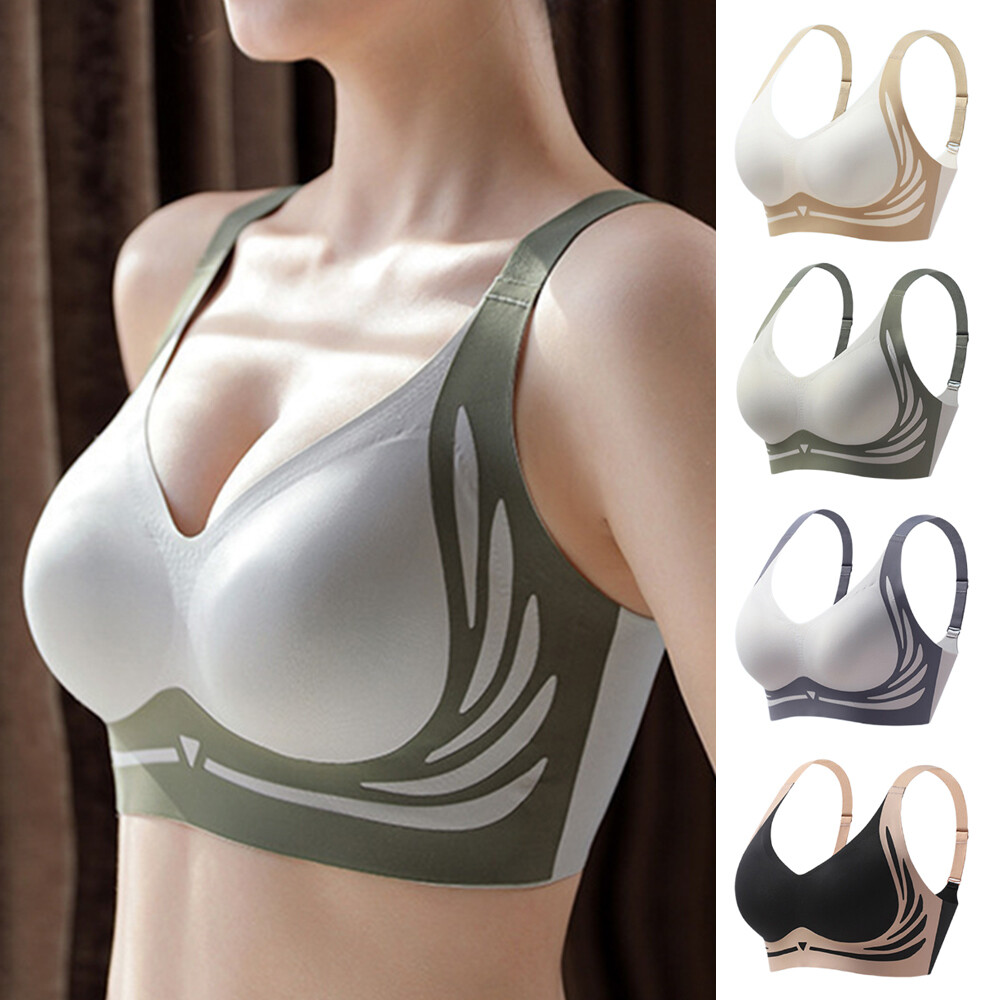 Women Adjustable Bra Anti-Sagging Push-up Bra Breathable Wireless Bra Underwe