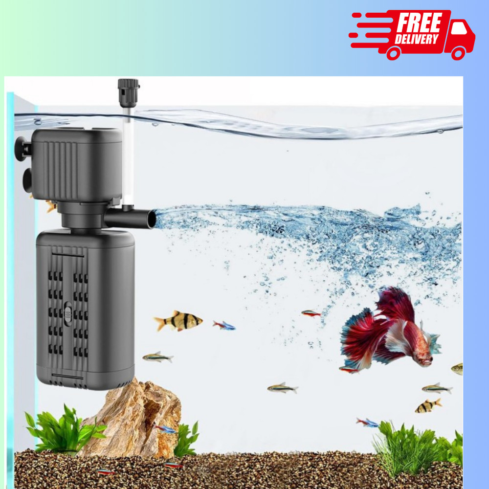 40-150 Gallon Internal Aquarium Filter, 4-In-1 Submersible Power Fish Tank Filte