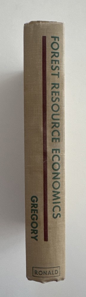 Vintage 1972 Forestry Textbook: Forest Resource Economics by Gregory 1972 HCVG