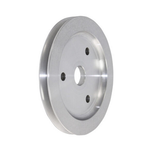 SBC Satin Aluminum 1-Groove Crank Pulley for Chevy 350 400 Small Block