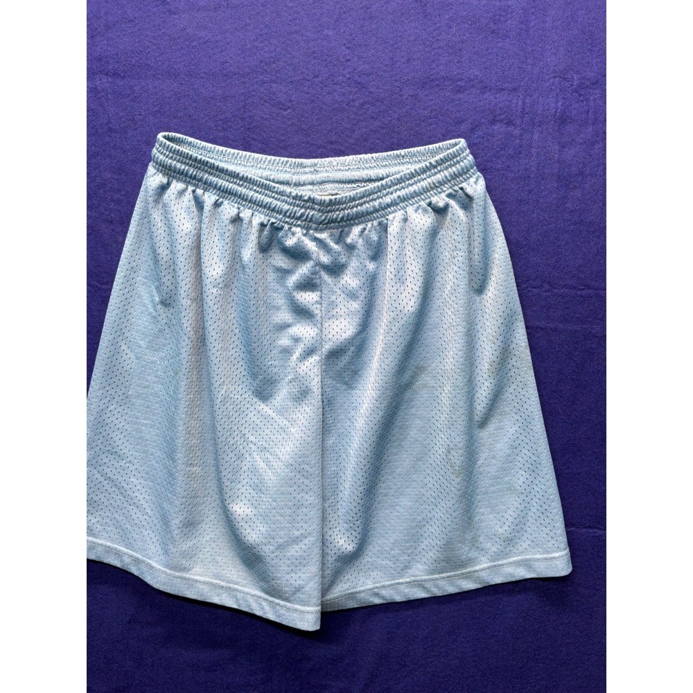 Badger Sport Mesh Athletic Shorts Mens Large Light Blue
