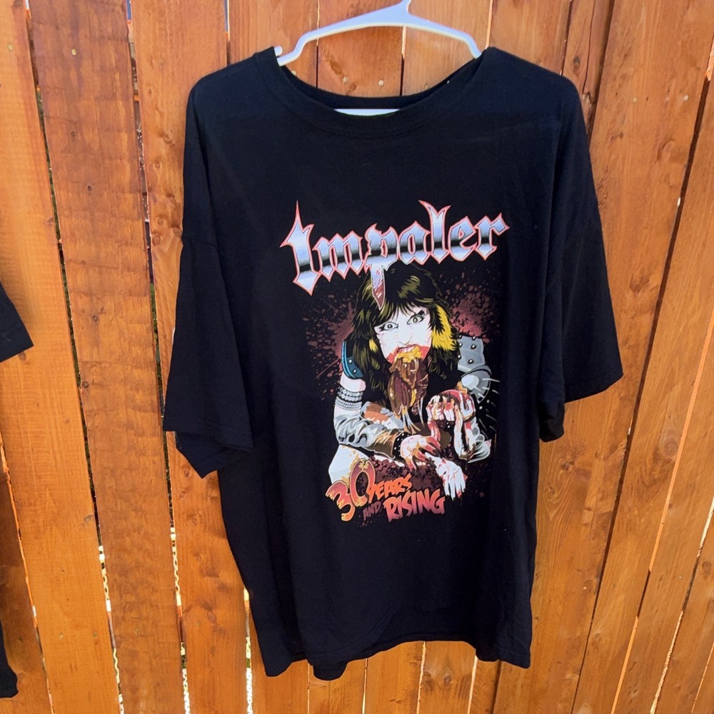 Gildan Ultra Cotton Impaler Graphic Black Men's XL Cotton Crew Neck T-Shirt