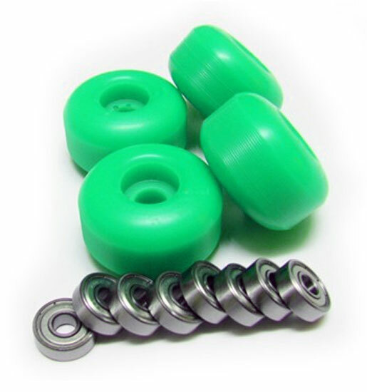 Blank Skateboard Wheels + ABEC 9 Bearings 54mm GREEN