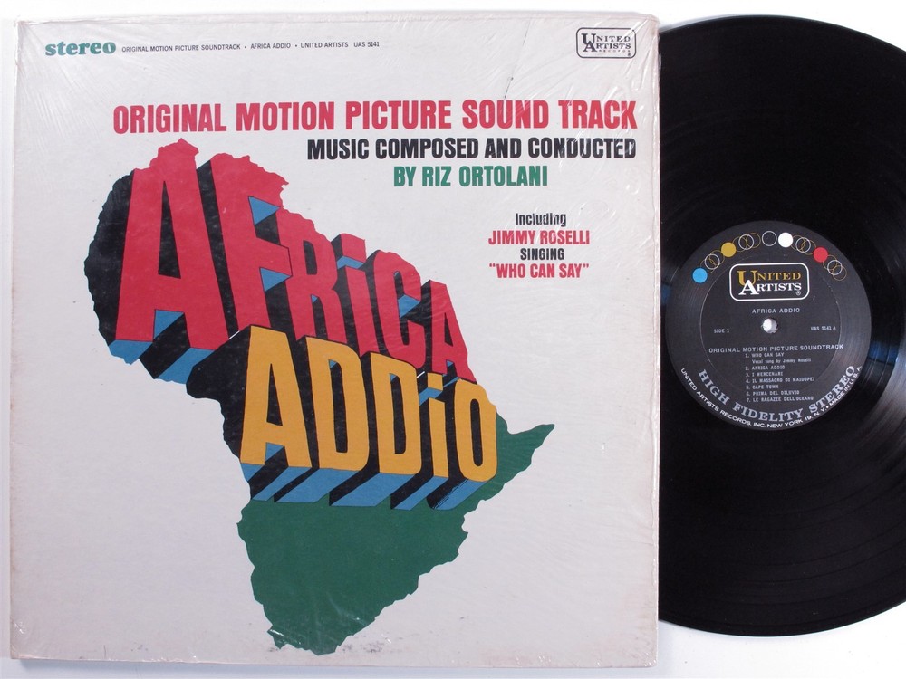 AFRICA ADDIO OST Riz Ortolani UNITED ARTISTS LP VG+ SHRINK c