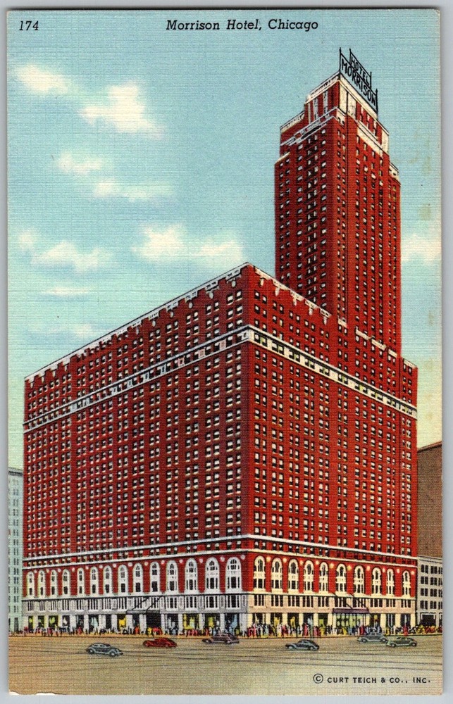 Vtg Postcard Morrison Hotel Chicago, IL 1930s