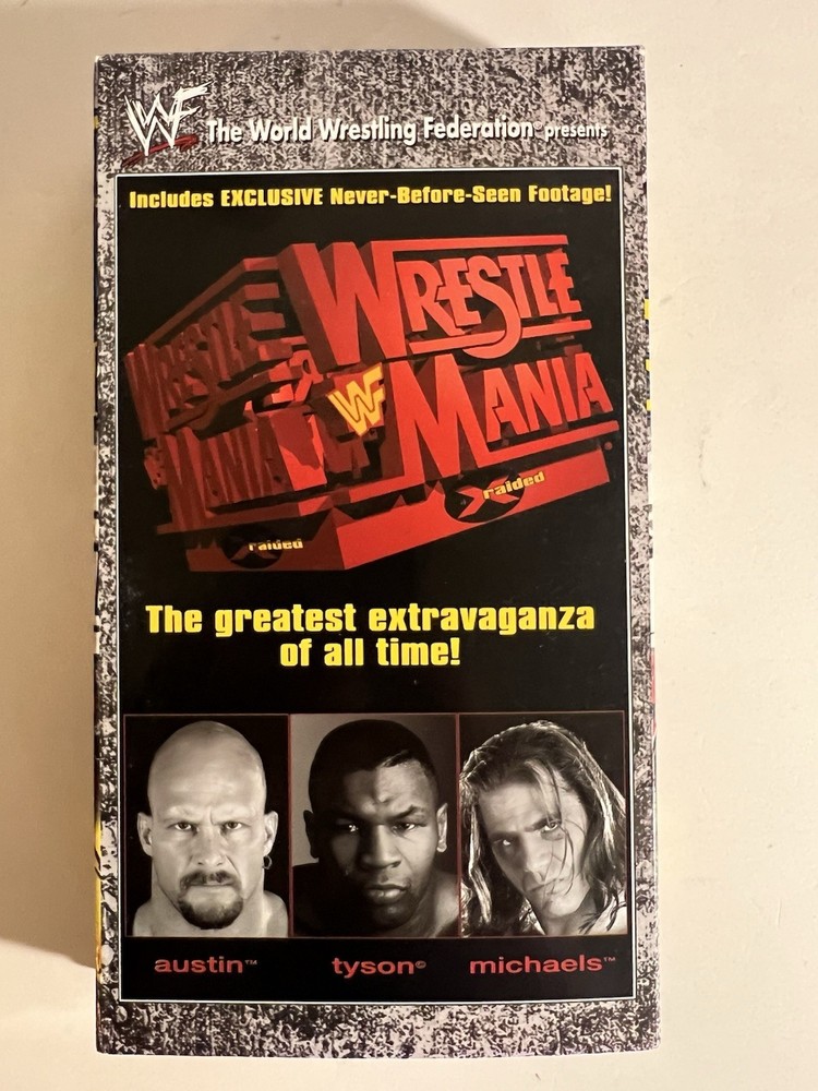Wwf Wrestlemania Xiv 14 (Vhs, 1998) Stone Cold Tyson Hbk Rock Wwe Attitude Era