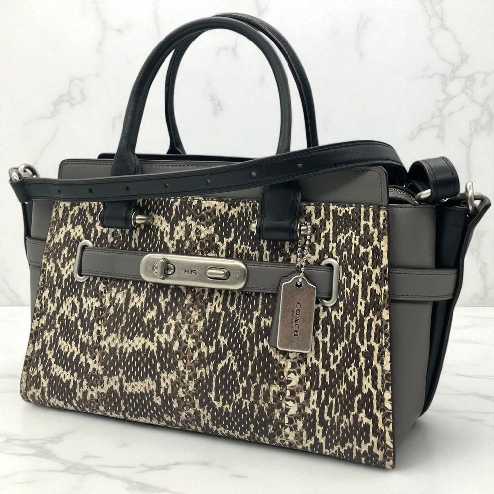 Coach Tote Bag Leather Multicolor Authentic G0803392