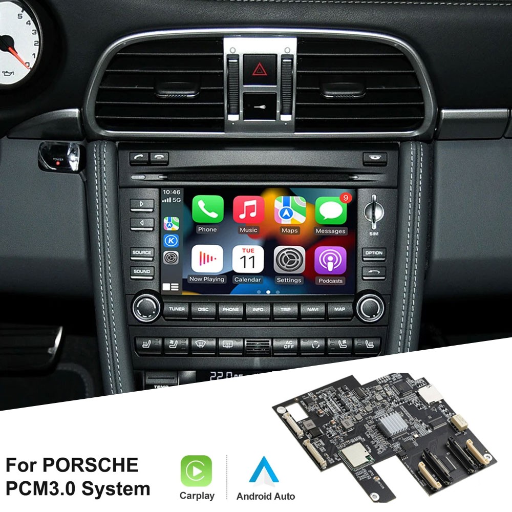Wireless CarPlay Android Auto Retrofit for Porsche 987 Cayman 2009-2012 PCM 3.0