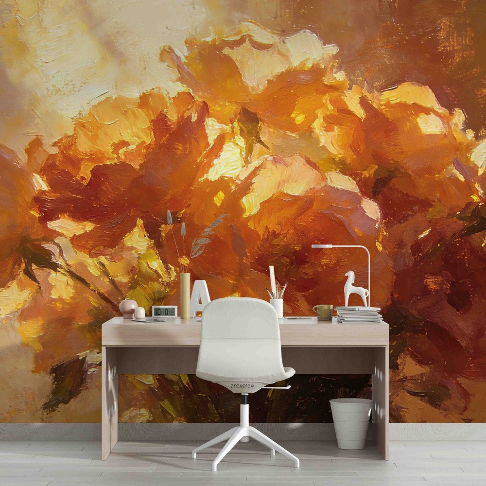 3D AI Plants Flowers Oil Painting Wall Murals Wallpaper Murals Wall Sticker 28
