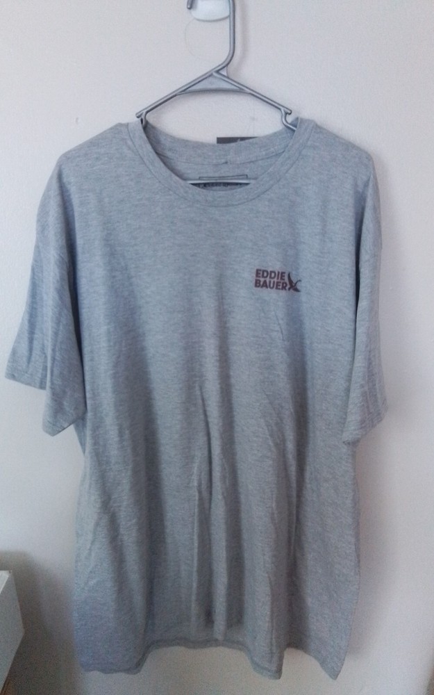 Eddie Bauer Men's Short Sleeve T-Shirt Gray Size 2XL
