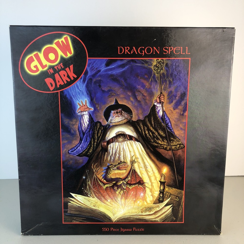 SEALED Ceaco Glow In the Dark Dragon Spell 550 Piece Puzzle 24