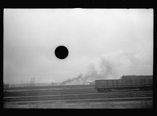Photo:Railroad Yards,Omaha,Nebraska,NE,RR,November 1938,John Vachon,FSA,1