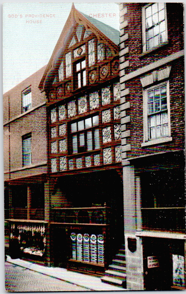 UK England Cheshire Chester Gods Providence House Watergate Street 1910 Postcard