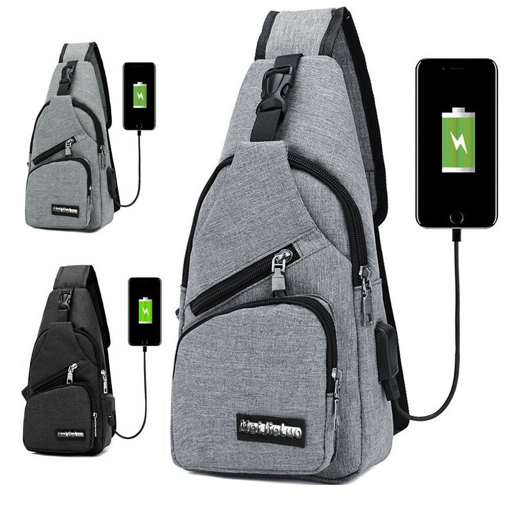 Men Women Sling Bag Chest Fanny Packs Cross Body Travel Sports Shoulder Backpack