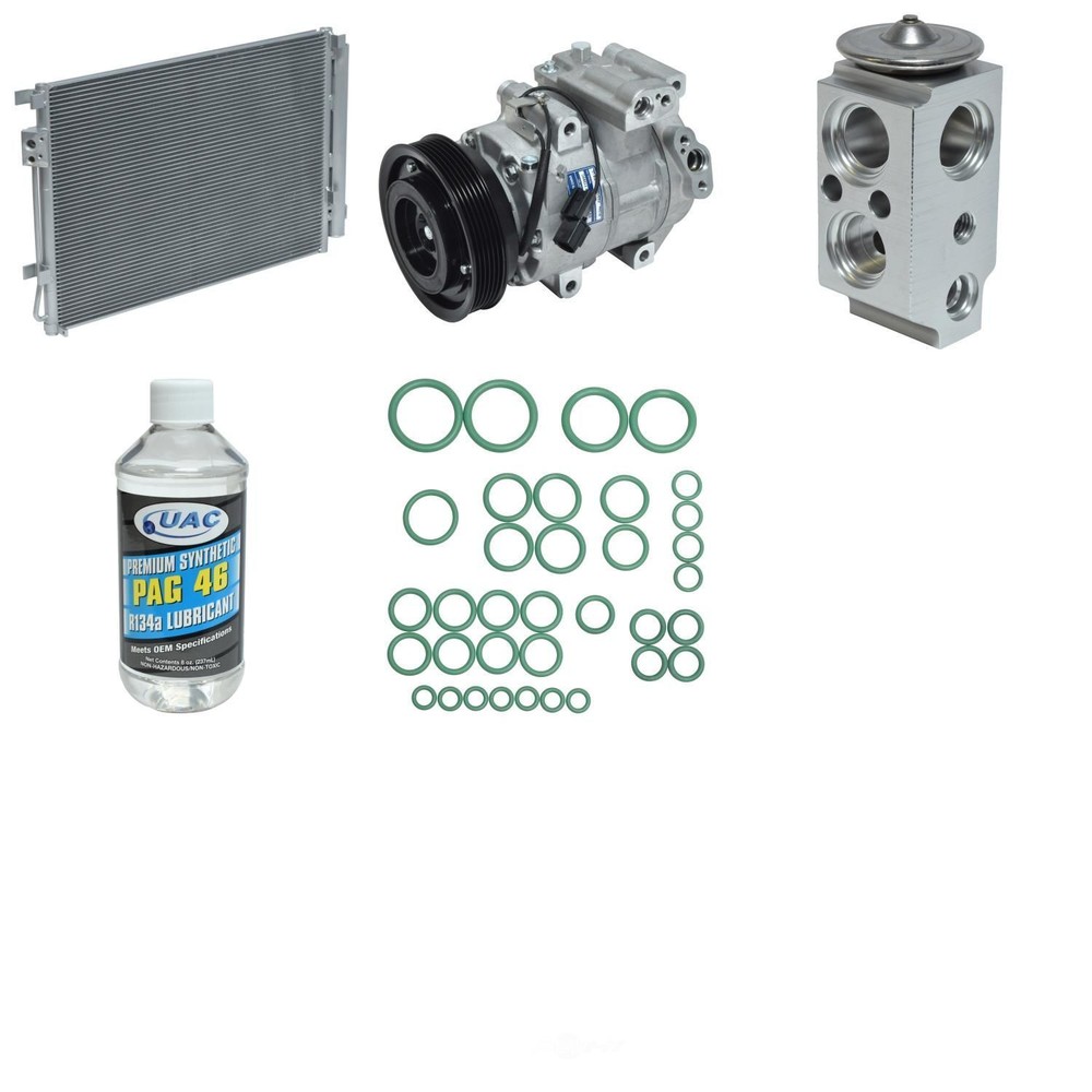 A/C Compressor Kit with Condenser Replacement for 2013-2014 Hyundai Veloster by UAC