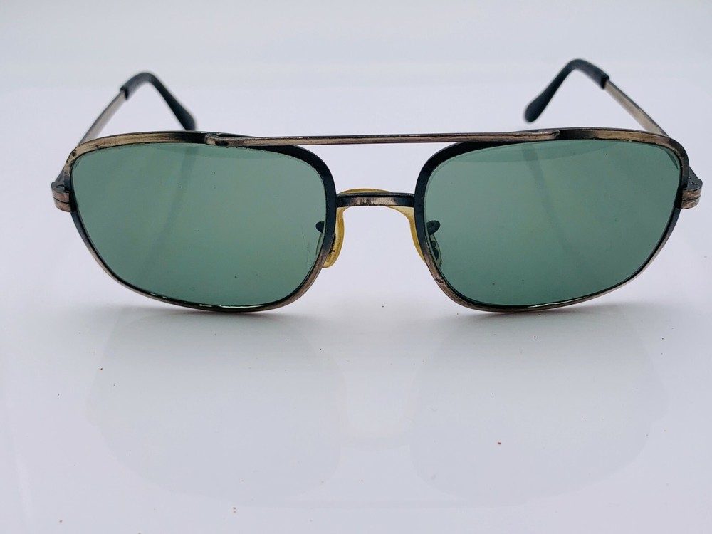 Vintage 253 Gray Metal Pilot Sunglasses Japan Retro Frames Premium Style