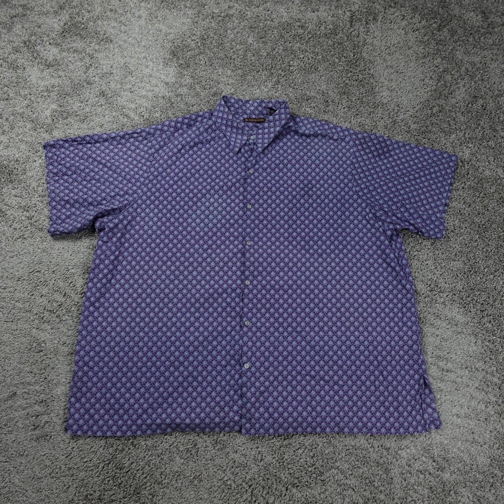 Tori Richard Shirt Hawaiian Mens 3XB Big Geometric Print Beach Lightweight 3XL