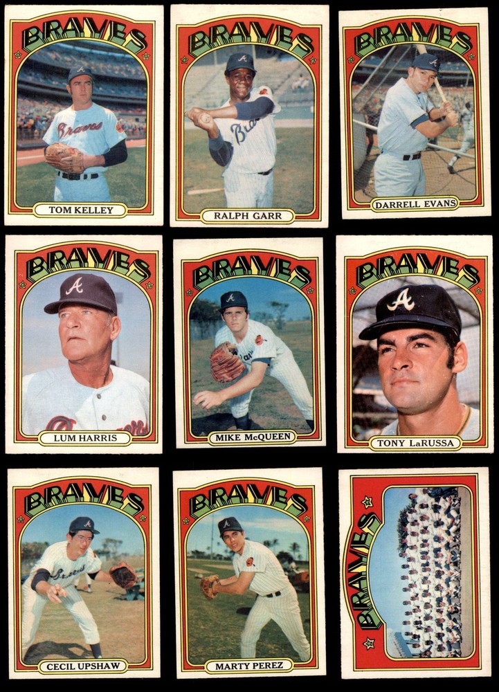 1972 O-Pee-Chee Atlanta Braves Near Team Set 5 - EX 6970075 (11 / 21 cards)