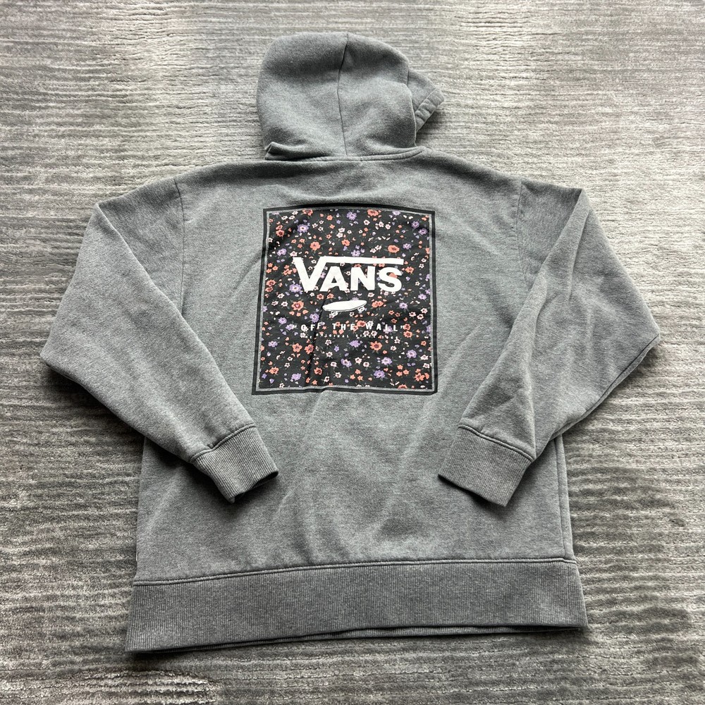 VANS Hoodie Size XS Womens The Wall Skateboard Hooded Sweatshirt Gray